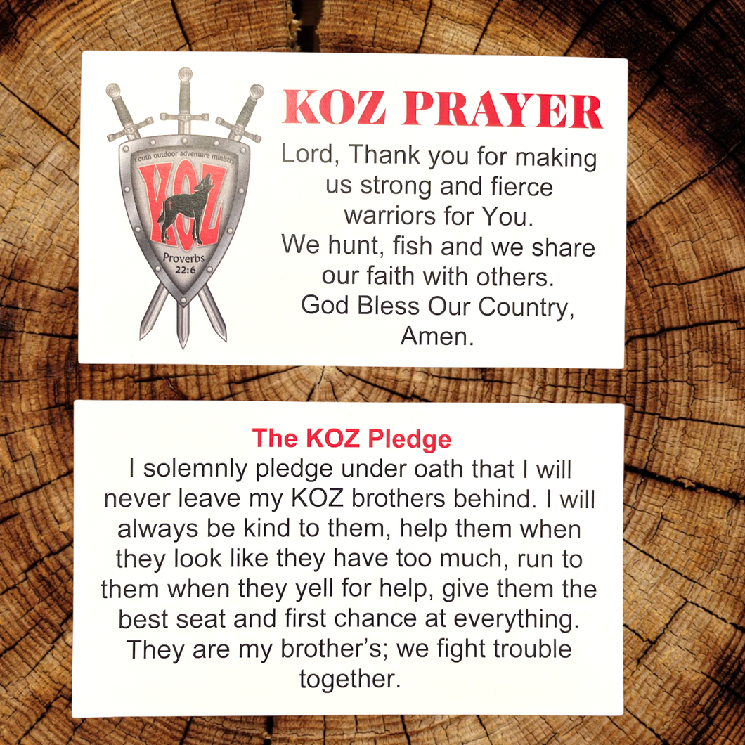 KOZ PRAYER CARDS (Pack of 25)
