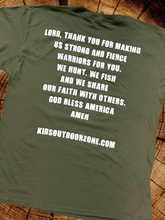 Load image into Gallery viewer, ARMY GREEN KOZ PRAYER T-SHIRT FOR YOUTH
